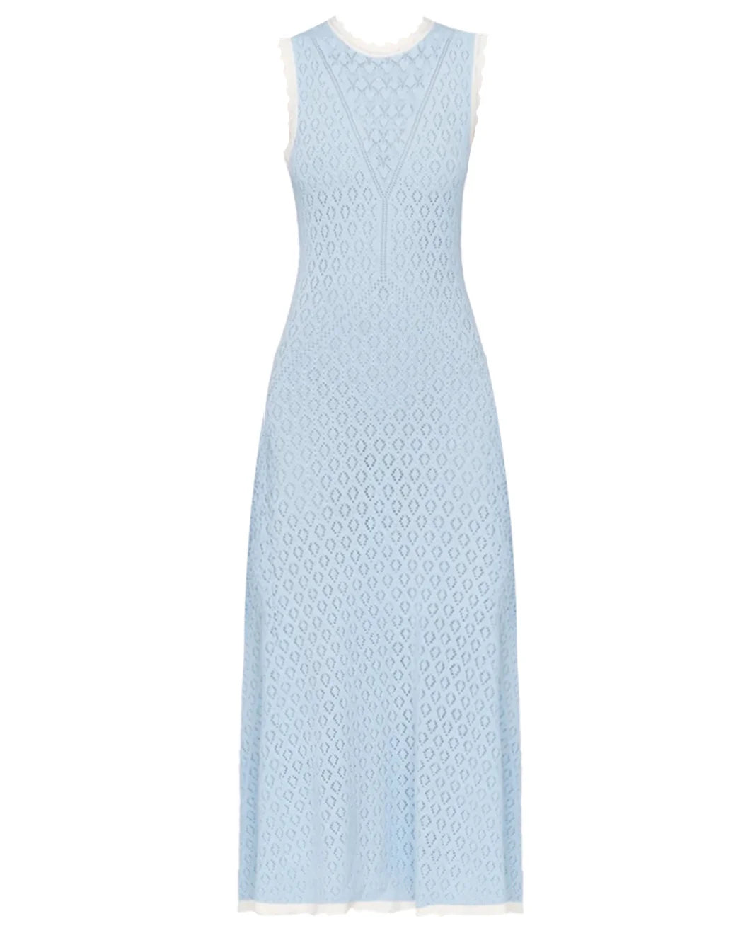 SEA NY georgia knit dress blue front isolated