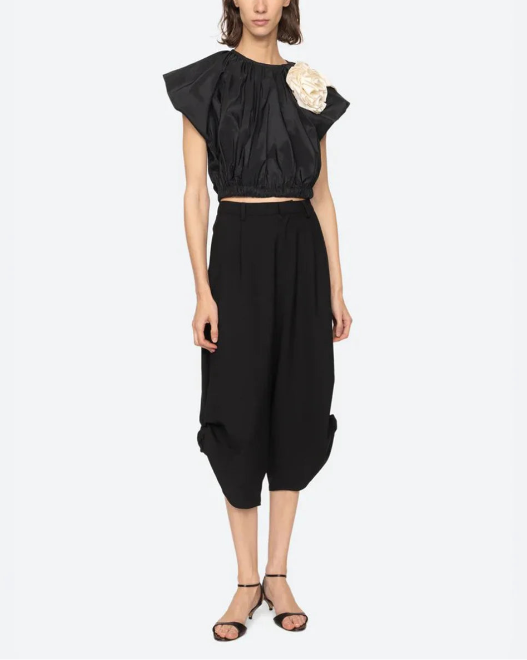 SEA NY laurie top black on figure front