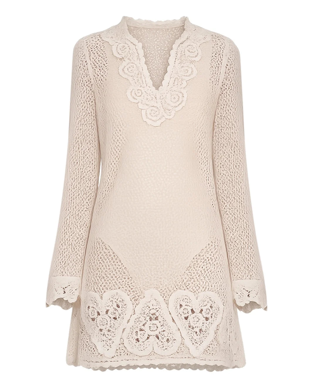 SEA NY madelyn tunic cream front isolated