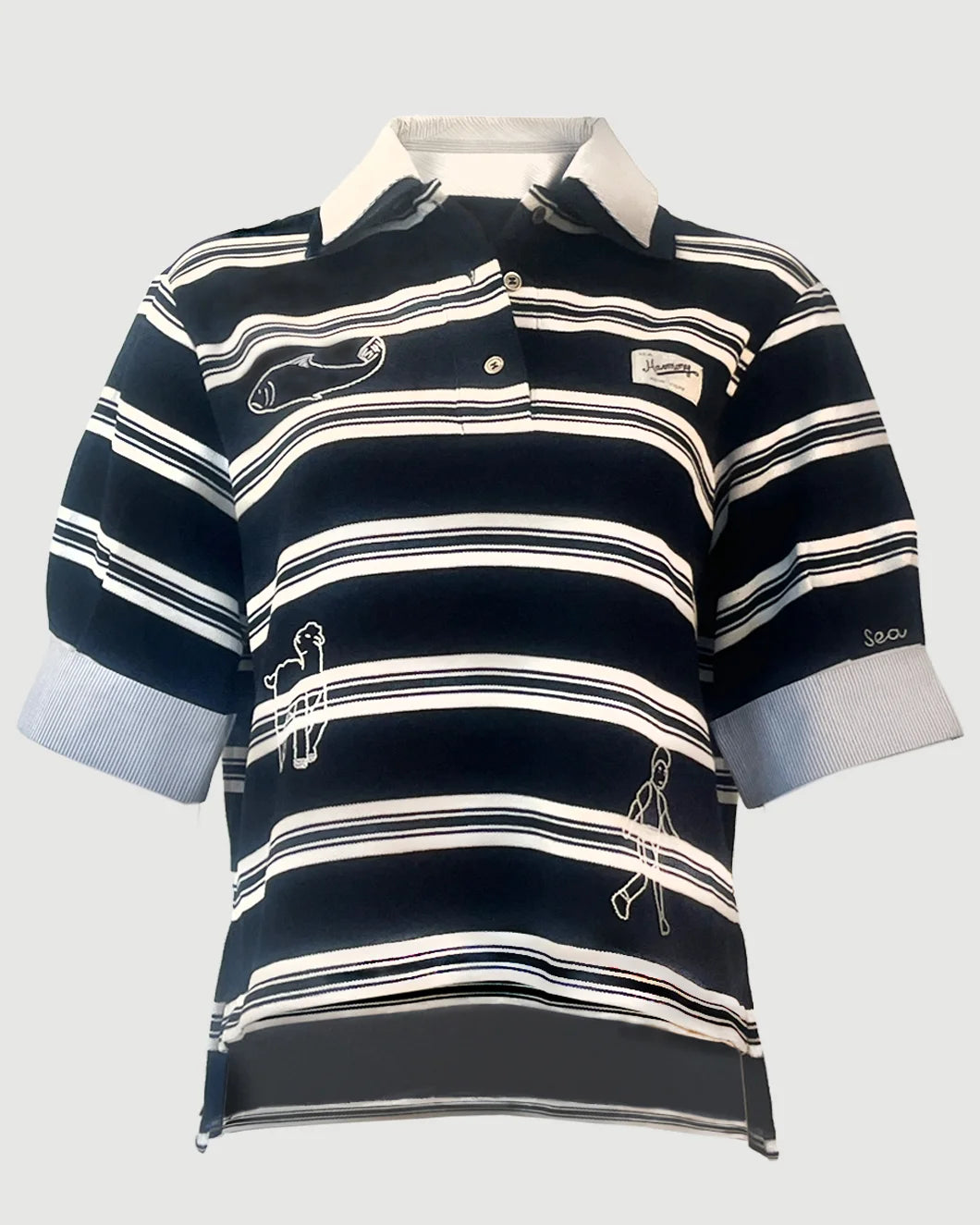 SEA NY Mina Double Layer Polo isolated