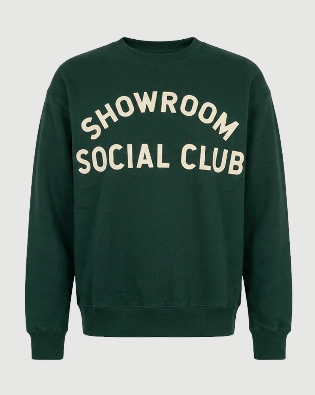 SHOWROOM SOCIAL CLUB sweatshirt green front isolated