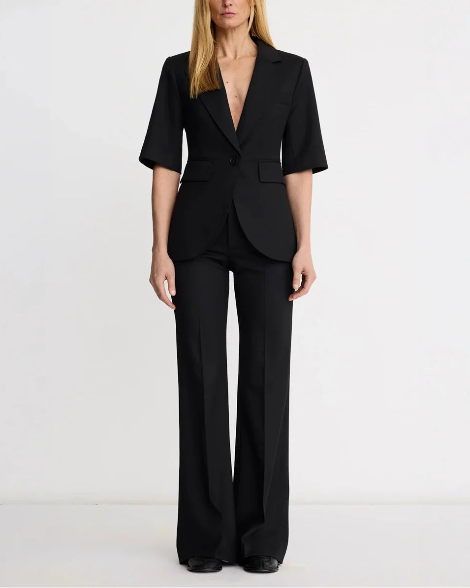SMYTHE Short Sleeve Seamed Blazer on figure front 1
