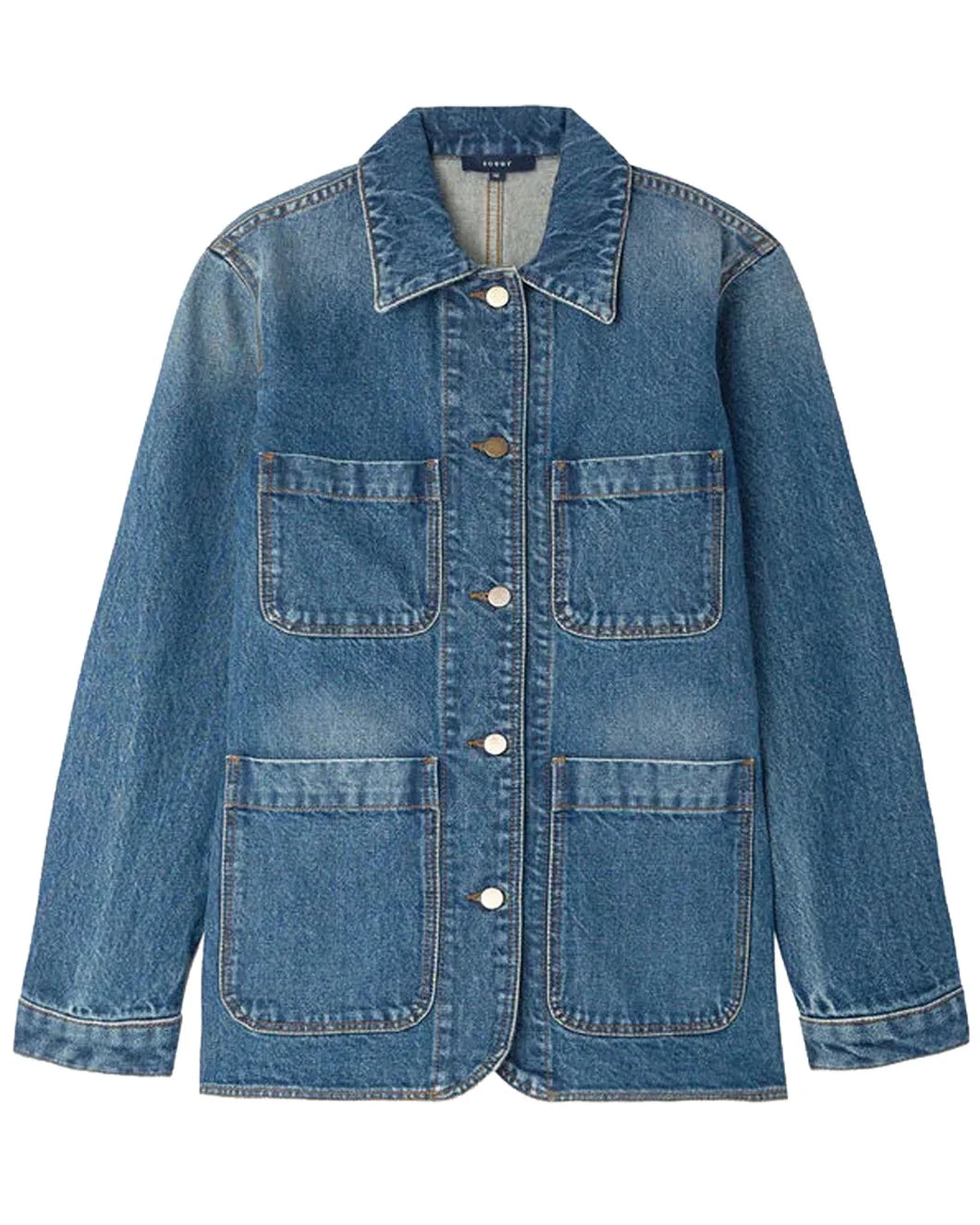 SOEUR Garry Cotton Denim Jacket blue isolated