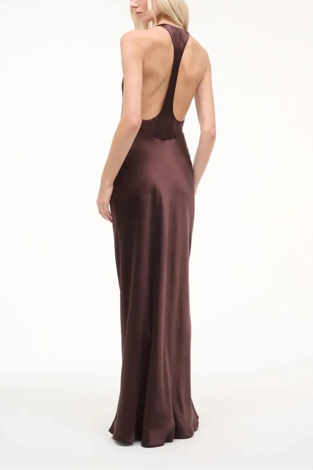 STAUD Juanita Dress Earth on figure back