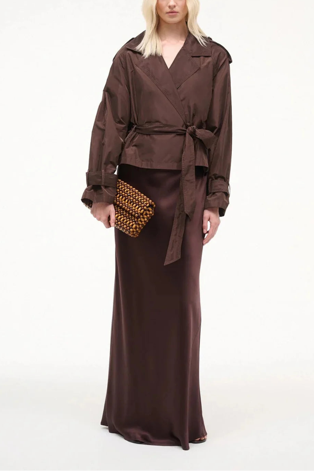 STAUD Juanita Dress Earth on figure 3