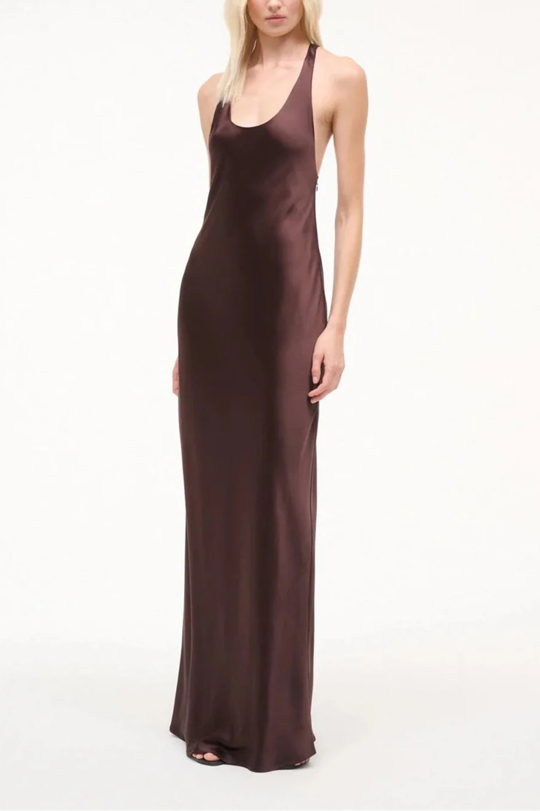 STAUD Juanita Dress Earth on figure front