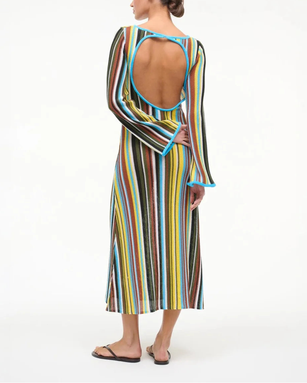 STAUD Lorena Dress Skate Stripe on figure back