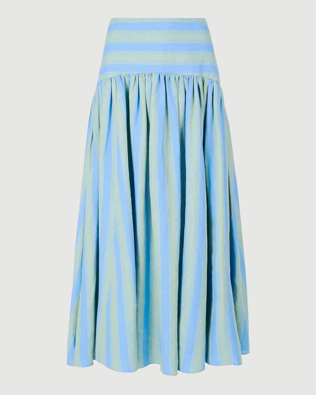 STAUD Procida Linen Skirt Seaport Stripe isolated