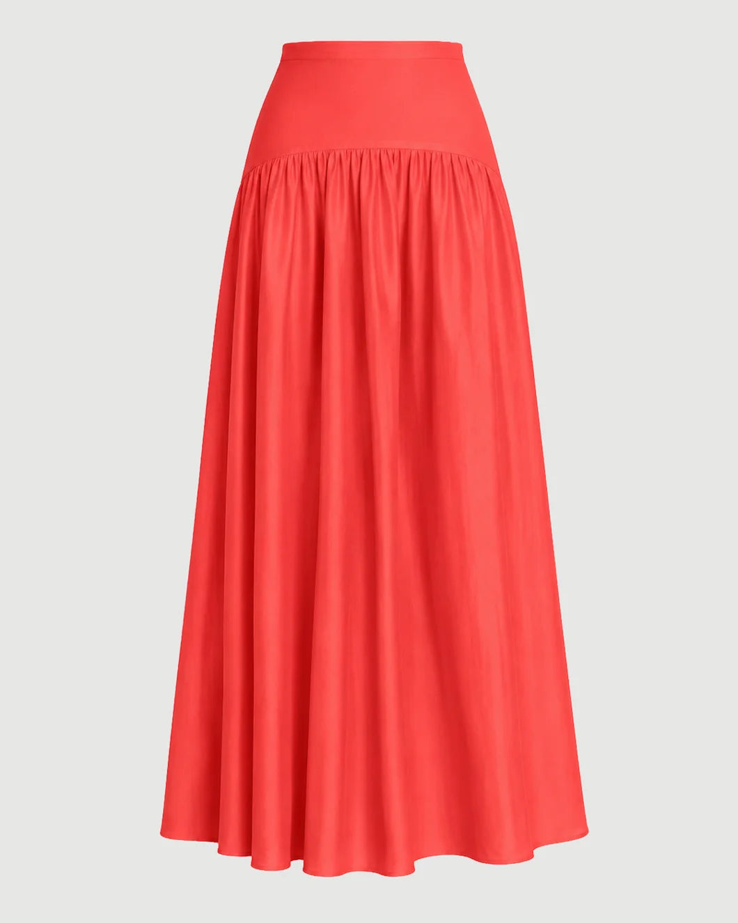 STAUD Procida linen Skirt tomata isolated