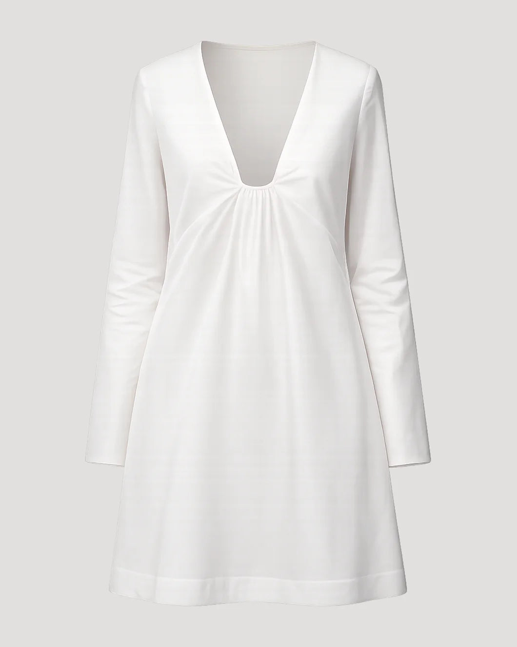 STAUD Vivi Dress Ivory isolated