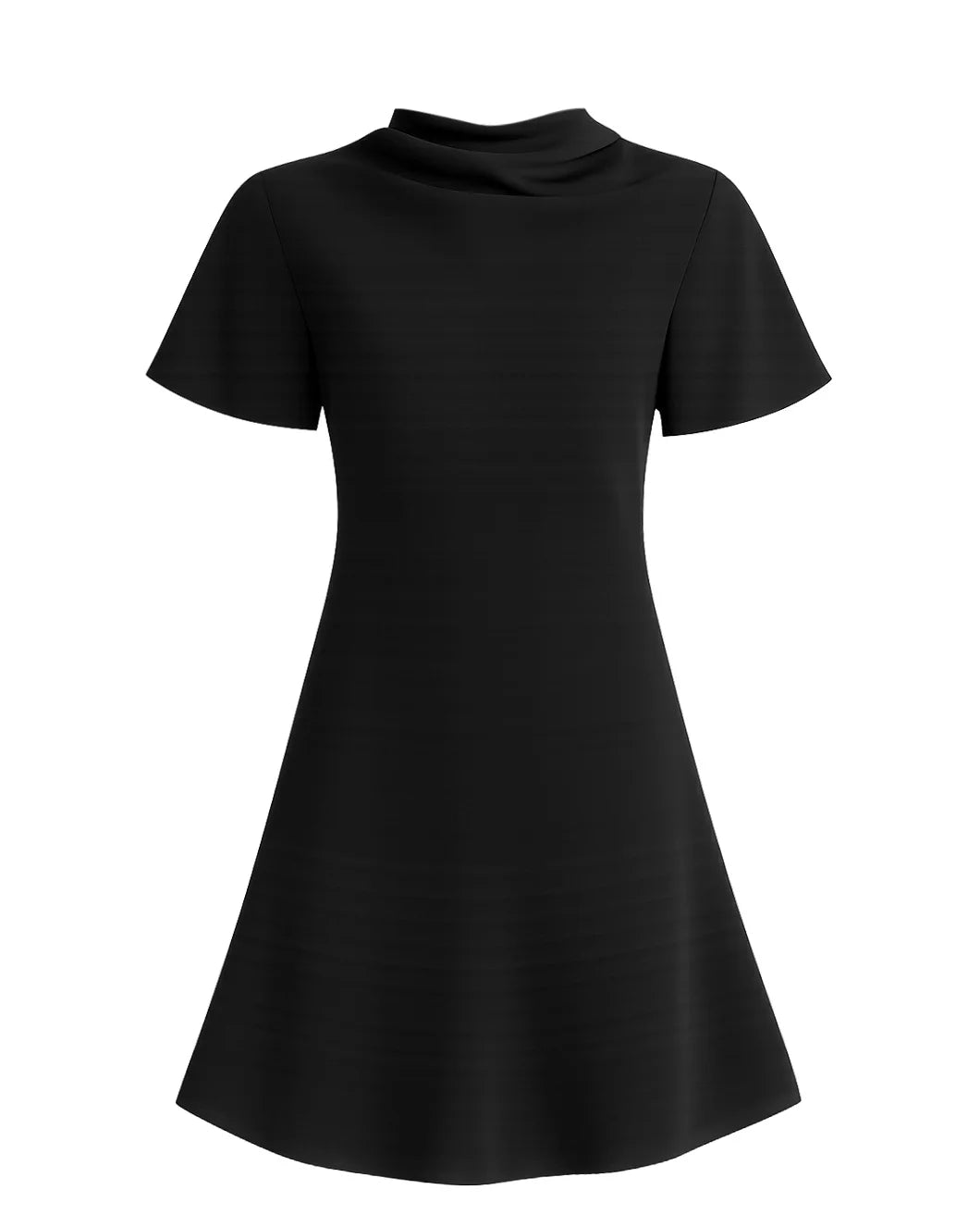 STAUD iris silk dress black front isolated