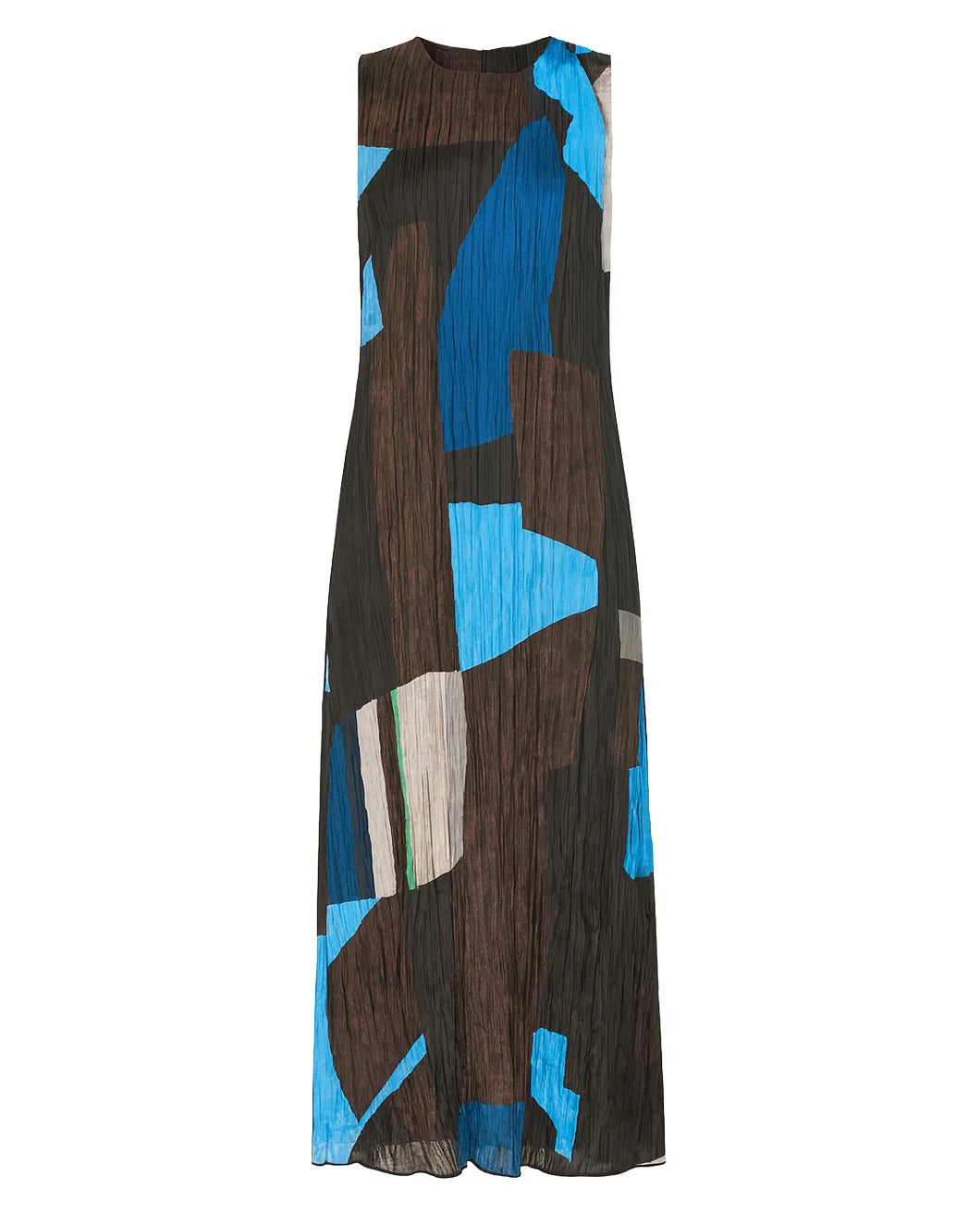 STAUD mizu dress brown front isolated