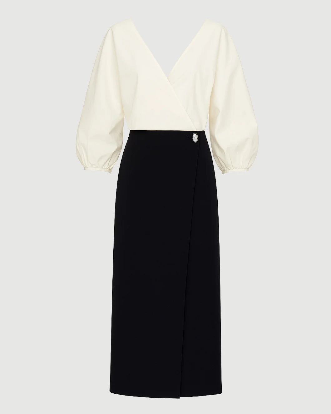 STAUD, Orion Dress in Ivory Black, Size 0