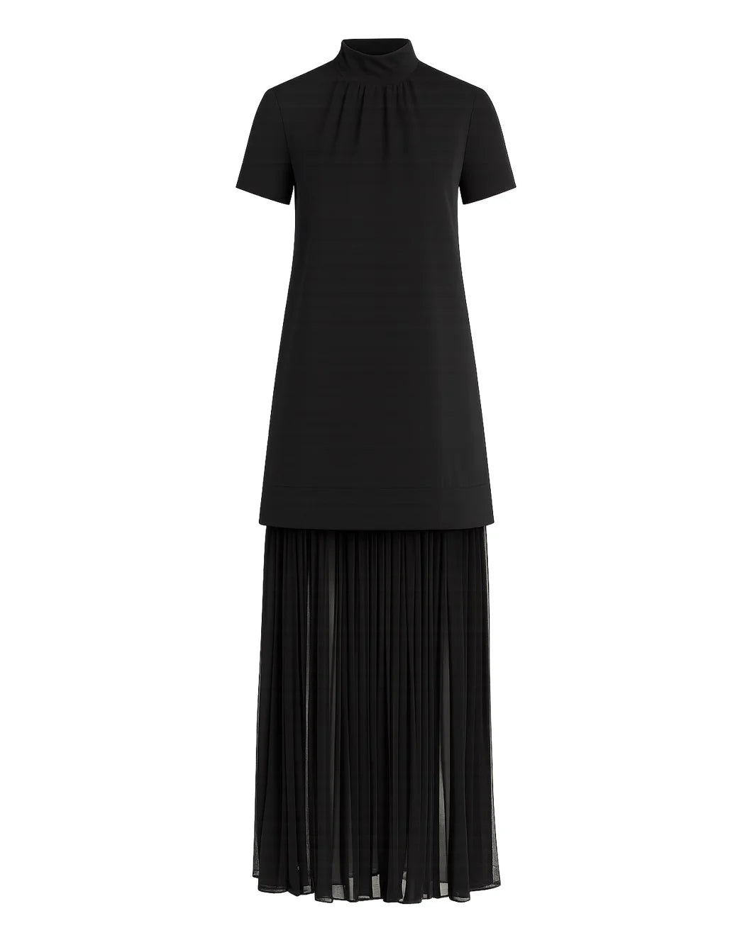 STAUD pia dress black front isolated