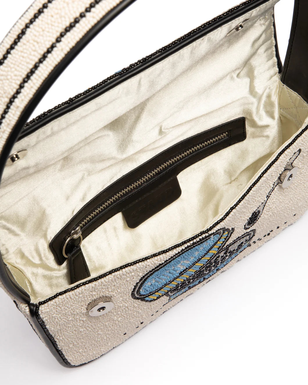 STAUD tommy beaded bag caviar dreams inside