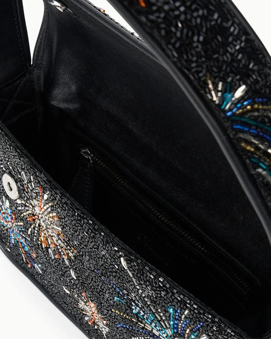 STAUD tommy beaded bag fireworks inside