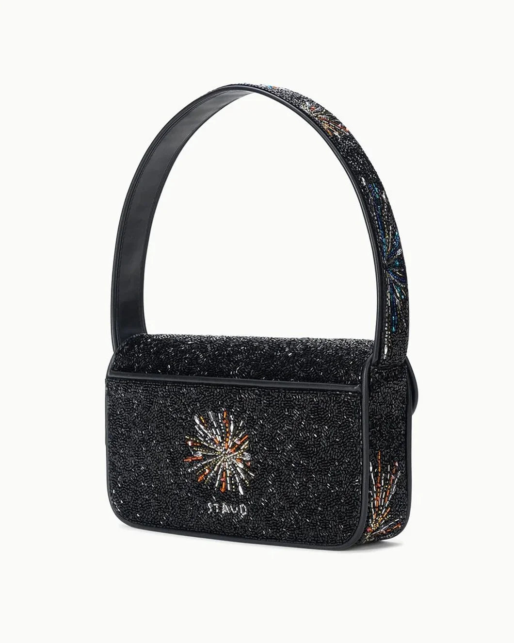 STAUD tommy beaded bag fireworks side