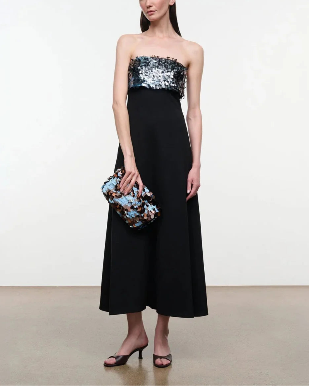 STAUD Timmy Shoulder Bag Nightspark on figure front