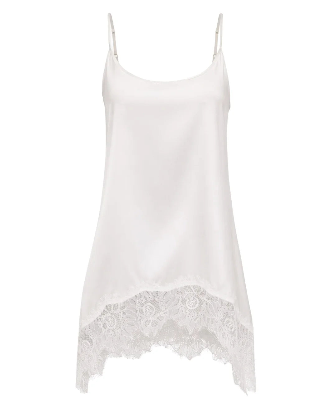 STAUD chloe silk cami ivory front isolated