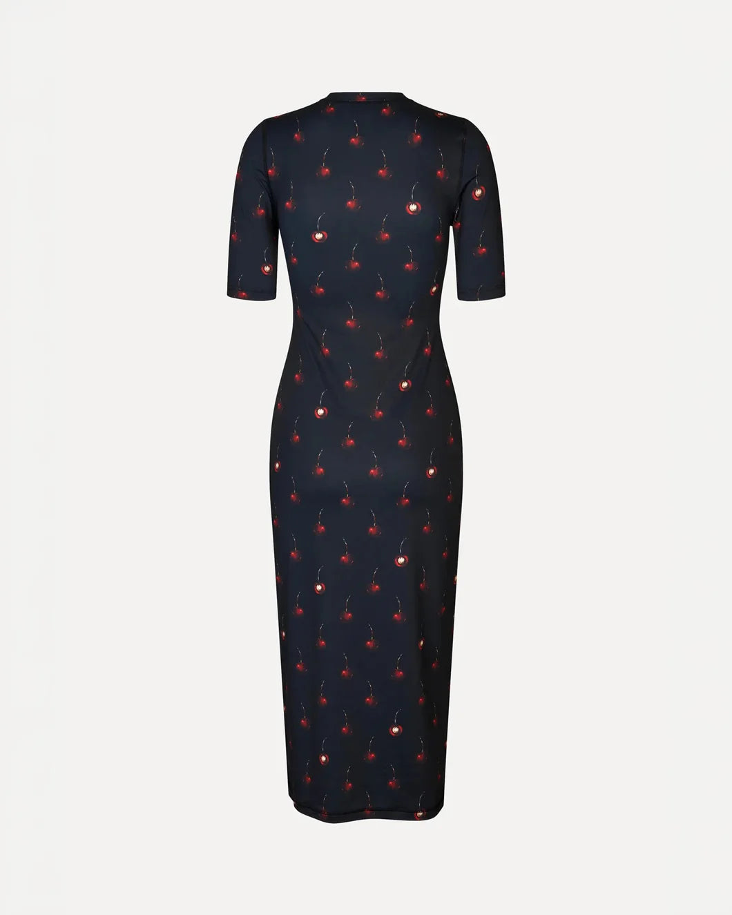 STINE GOYA Short Sleeve Crewneck Midi Dress back
