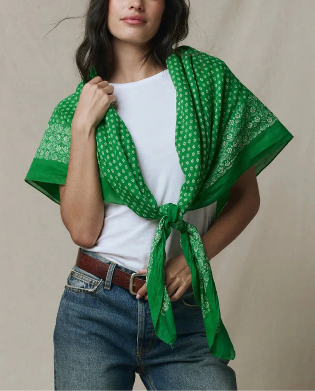 THE GREAT The Big Bandana Bright Sprig on figure front 1