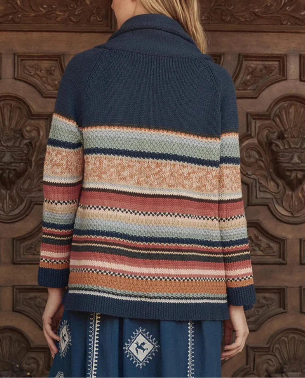 THE GREAT The Mountain Lodge Cardigan on figure back
