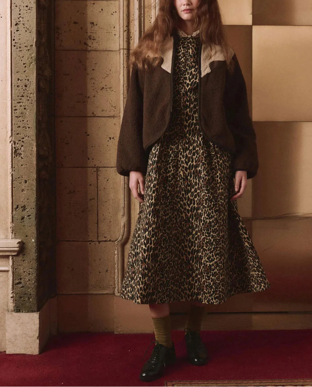 THE GREAT The Reversible Western Yoke Pasture Jacket on figure front 1