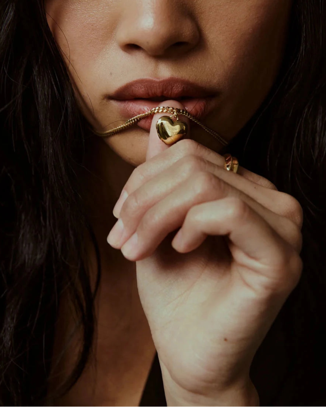 THEIR bowie heart locket gold on figure