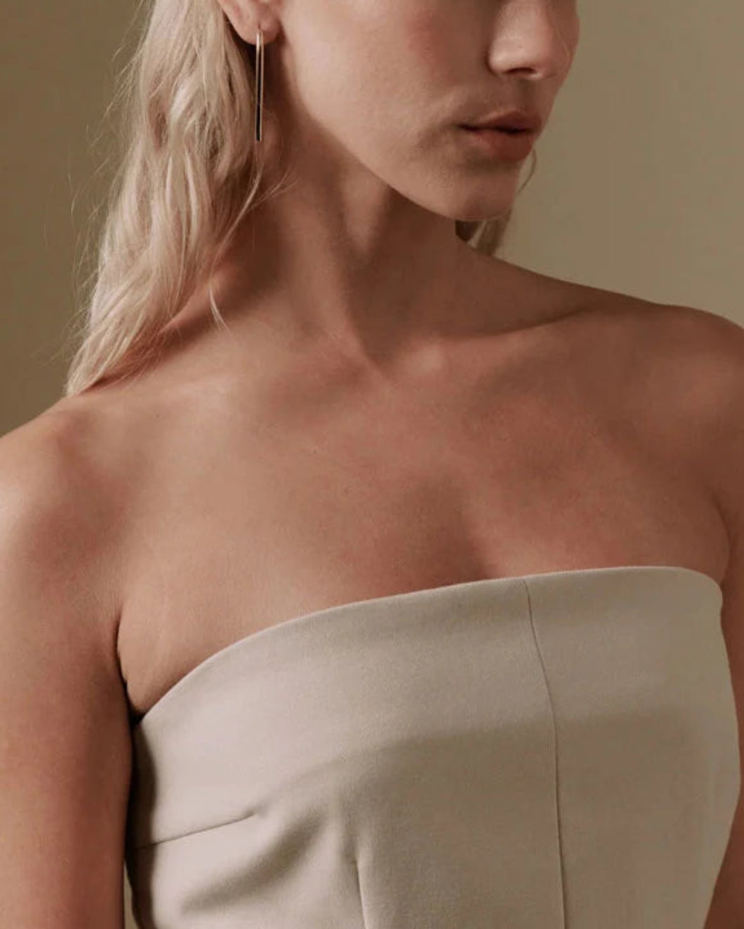 THEIR mini pin earrings gold on figure
