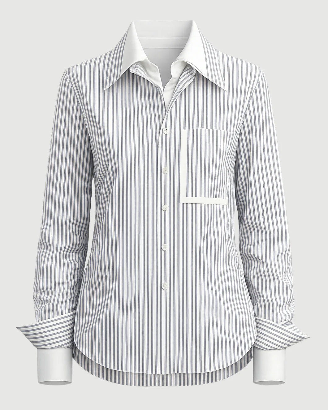 TWP Double layer boyfriend shirt isolated