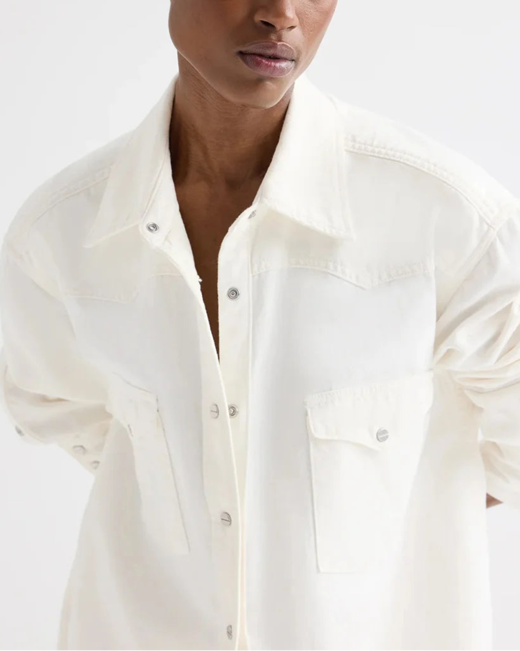 TWP Og Supersized White on figure front detail