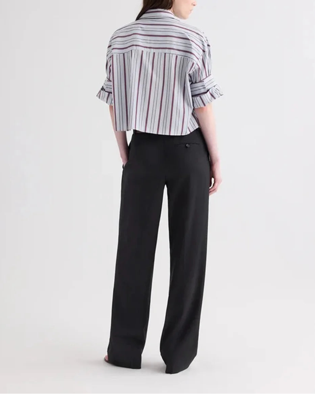 TWP Next Ex Shirt Light Grey Multi on figure back