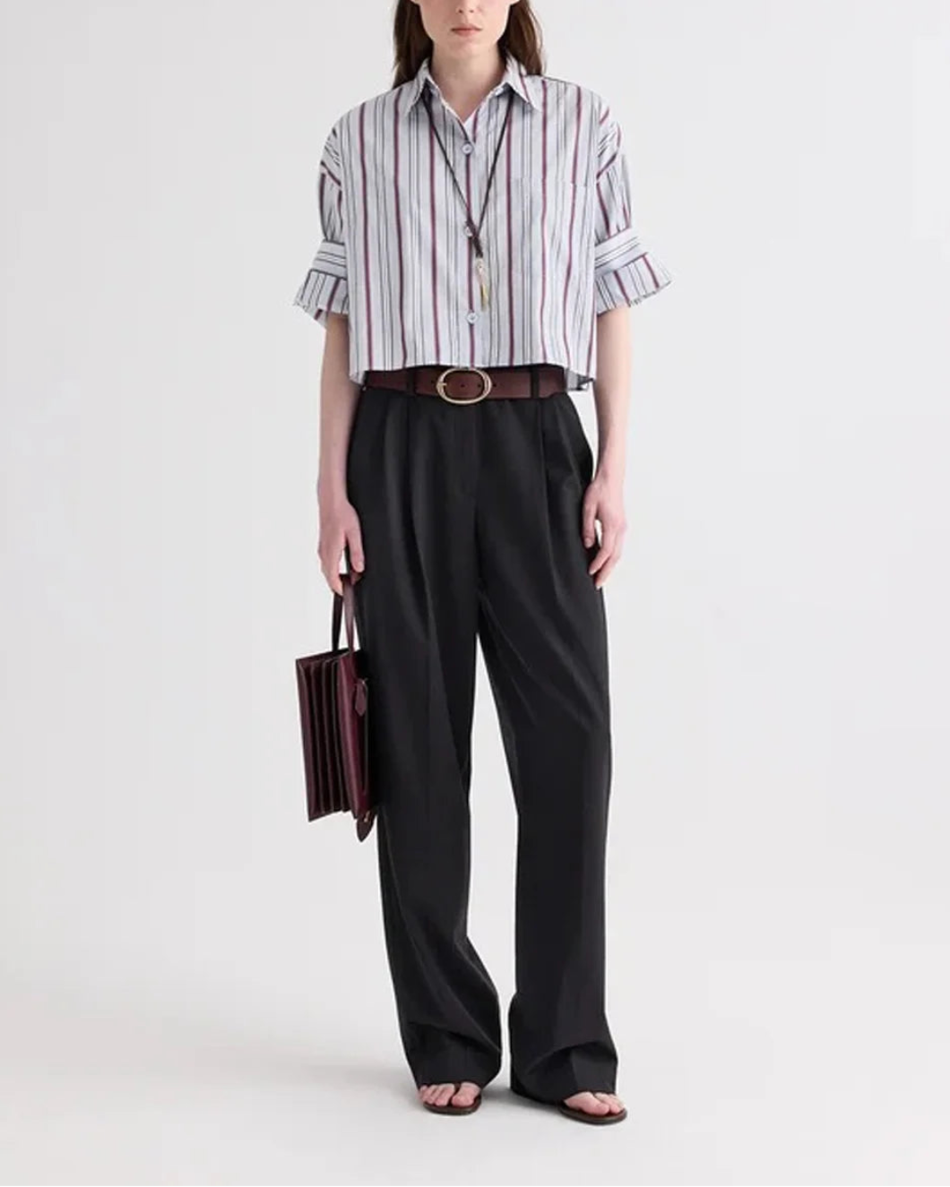 TWP Next Ex Shirt Light Grey Multi on figure front