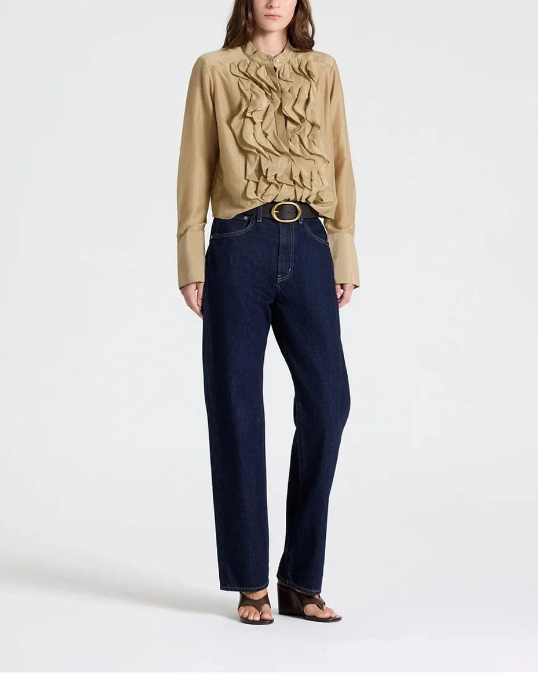 TWP Patti top kelp on figure front