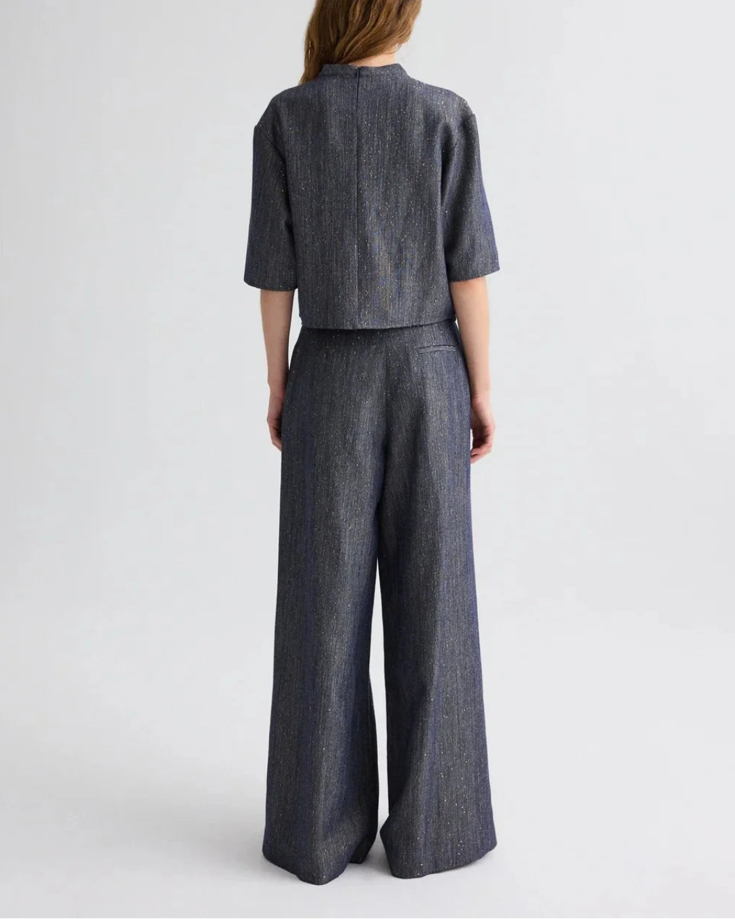 TWP avery pant medium indigo on figure back