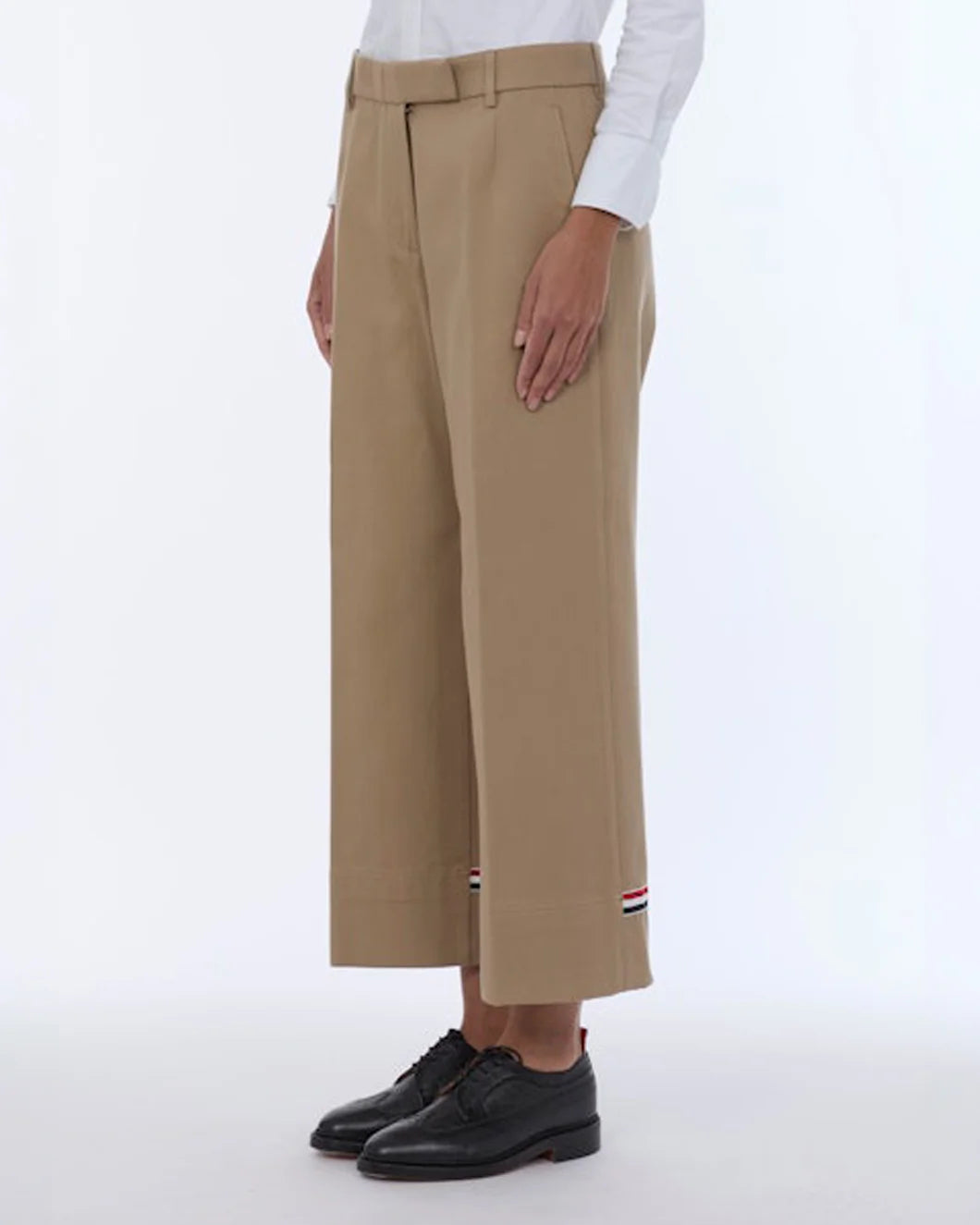 Thom Browne Cotton Gabardine Beltloop Chino on figure side