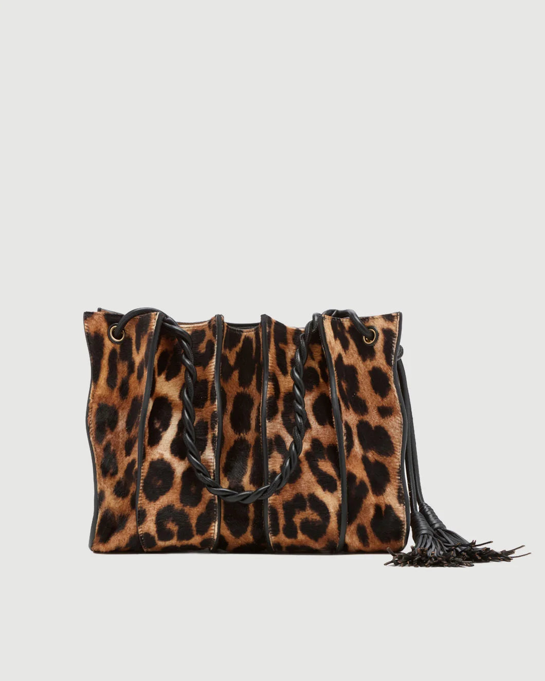 ULLA JOHNSON Adria Small Shoulder Bag leopard isolated