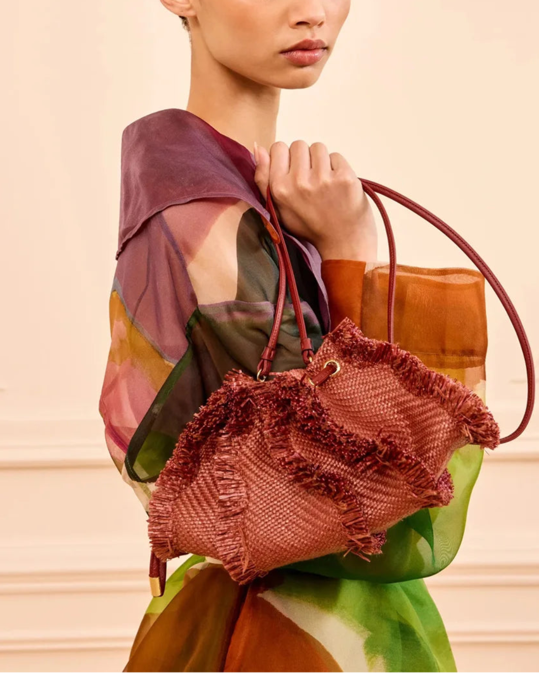 ULLA JOHNSON Charlotte Shoulder Bag Wenge on figure side 1