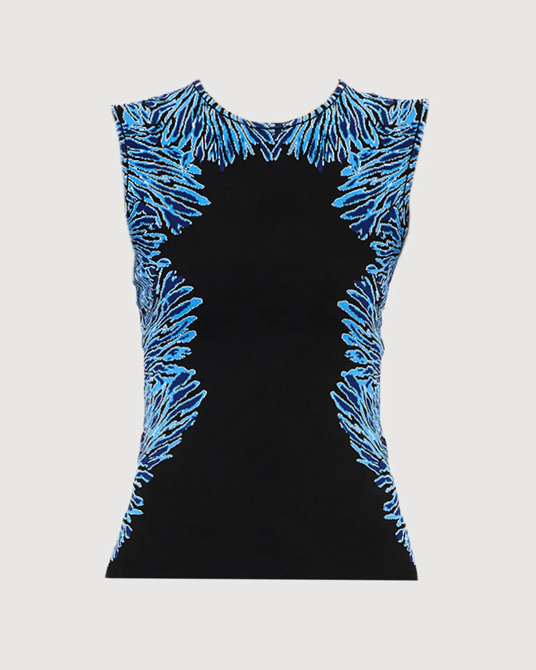 ULLA JOHNSON Aylin SL Knit Jacquard Top isolated