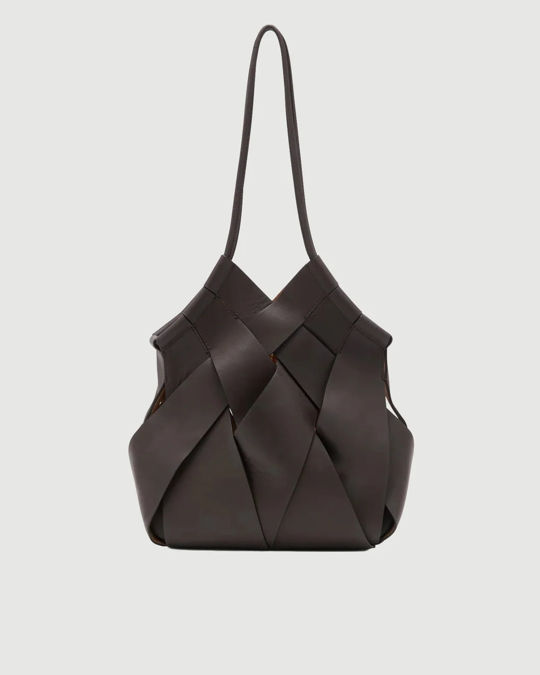 ULLA JOHNSON Charlotte Shoulder Bag Wenge isolated