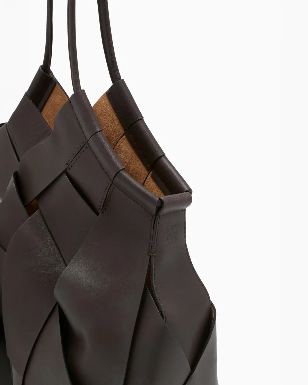 ULLA JOHNSON Charlotte Shoulder Bag Wenge side detail