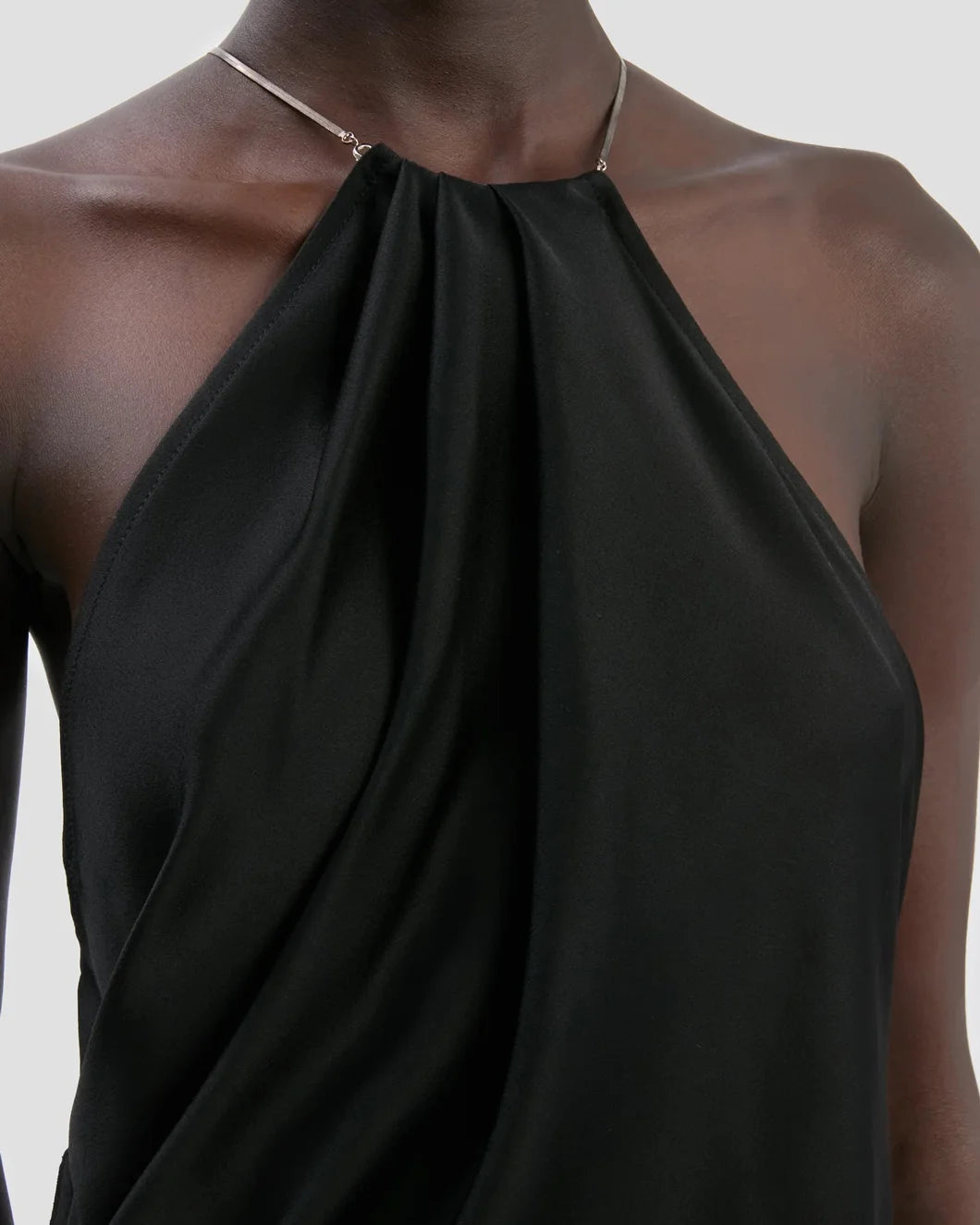 VICTORIA BECKHAM chain cami top black on figure front detail