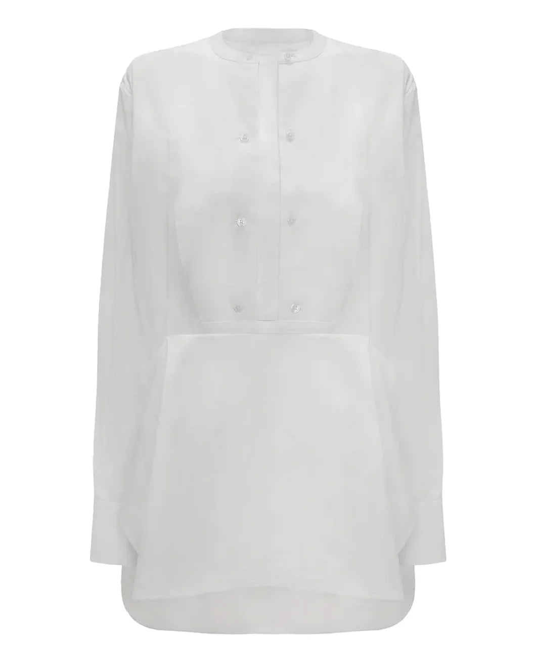 VICTORIA BECKHAM double bib detail shirt white front isolated