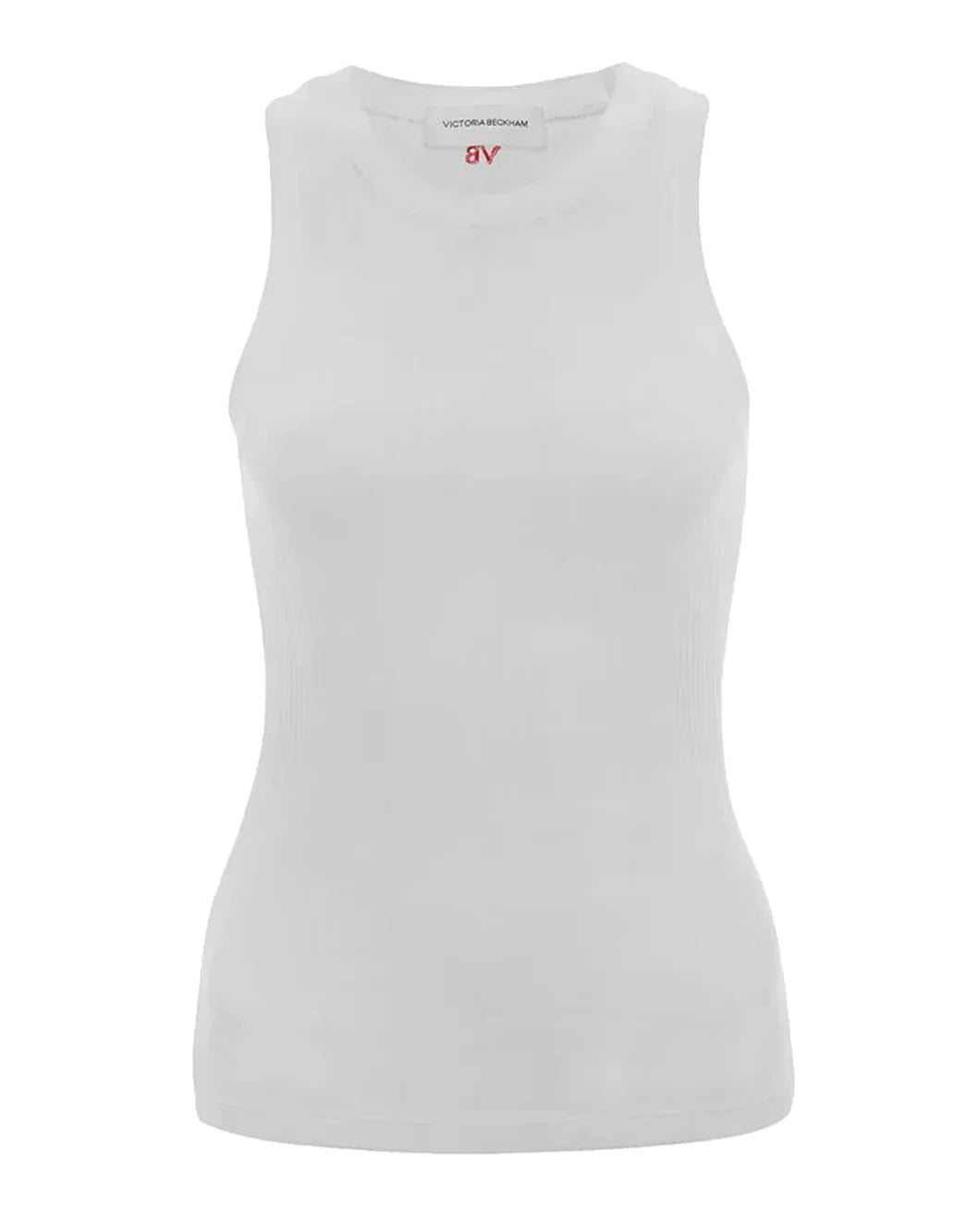 VICTORIA BECKHAM rib tank white front isoalted