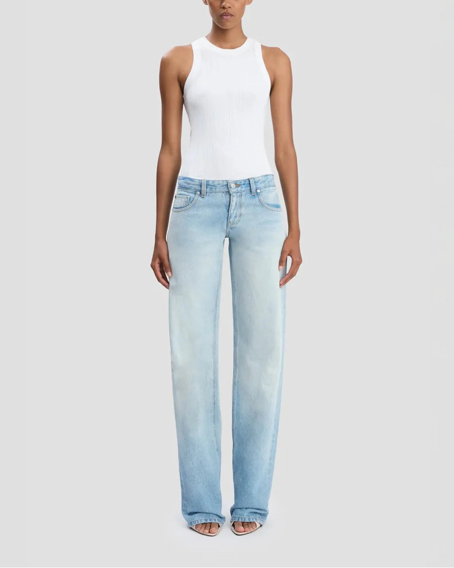 VICTORIA BECKHAM rib tank white on figure front