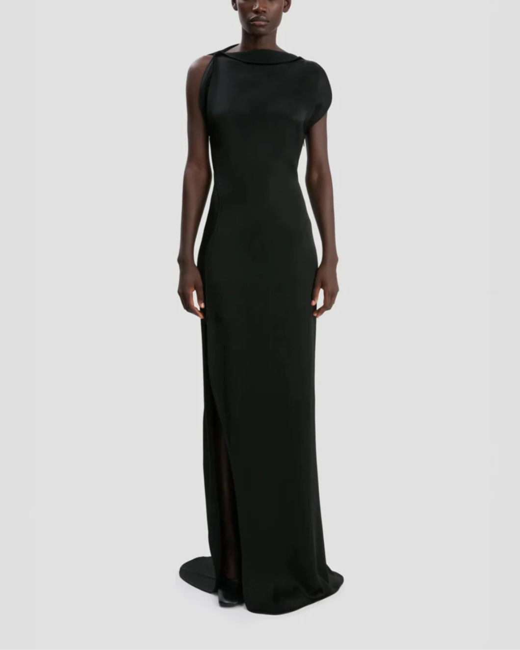 VICTORIA BECKHAM split side dress black on figure front