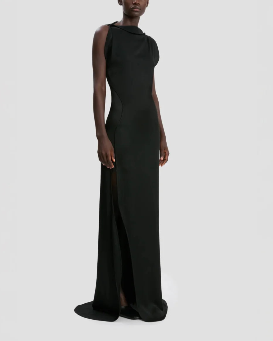VICTORIA BECKHAM split side dress black on figure side