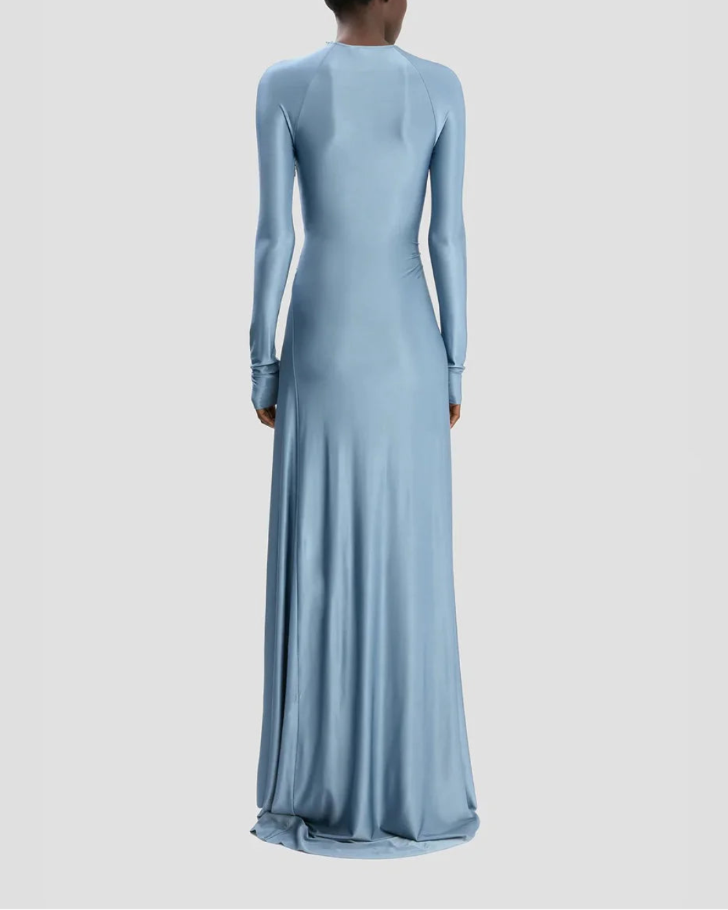 VICTORIA BECKHAM twist waist gown stone on figure back