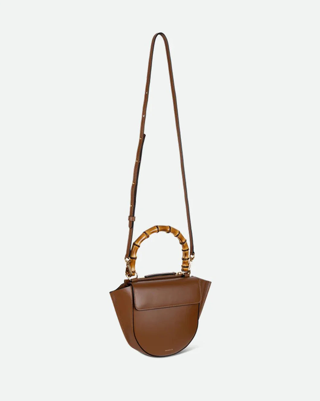 WANDLER hortensia bag mini saddle bamboo strap