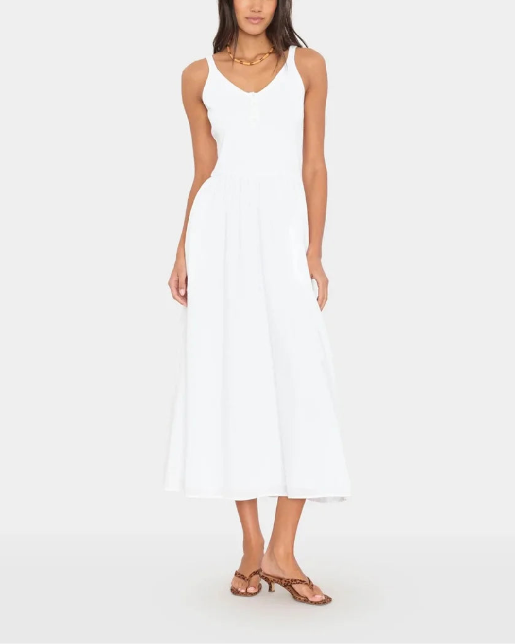 XIRENA Fallon Dress white on figure front